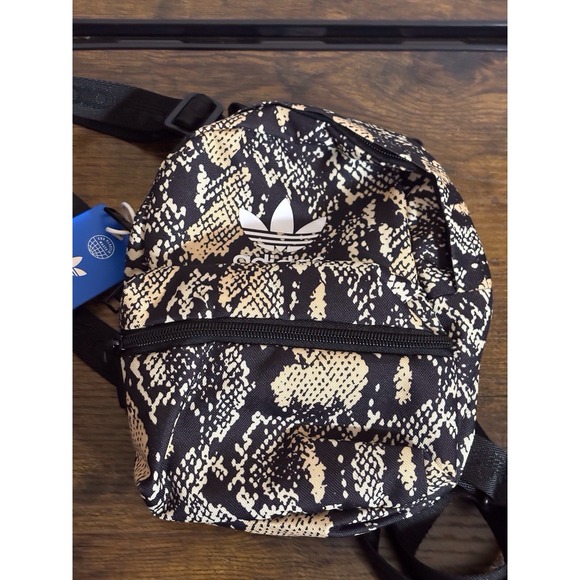 Adidas Python Pattern Small Backpack 8" X 9" - Picture 1 of 7